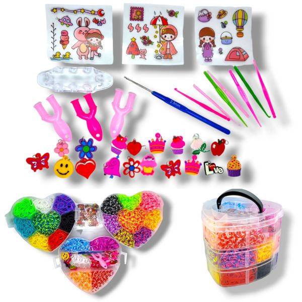 Набір резинок для плетіння Loom Bands 6500 шт. «Серце»
