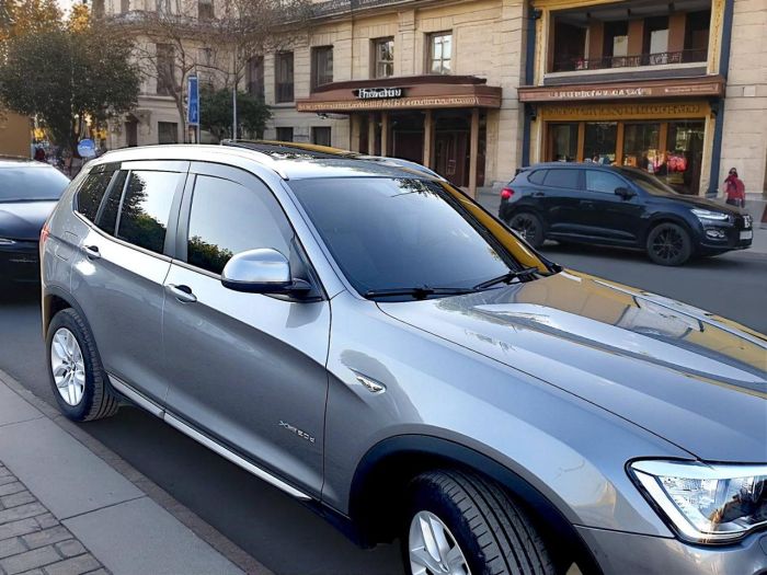 Дефлектори вікон аеродинамічні плоскі (вітровики) для BMW X3 F25 (2010-2017р)