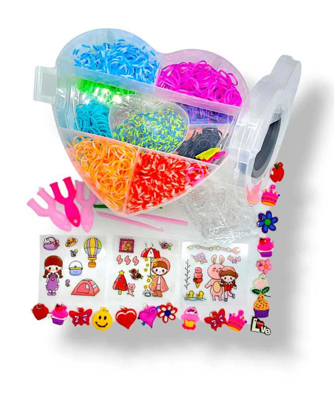 Набір резинок для плетіння Loom Bands 4000 шт. «Серце»