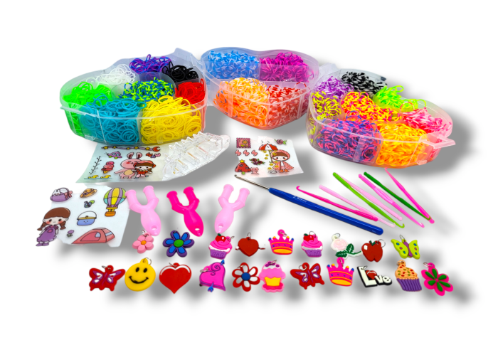 Набір резинок для плетіння Loom Bands 6500 шт. «Серце»