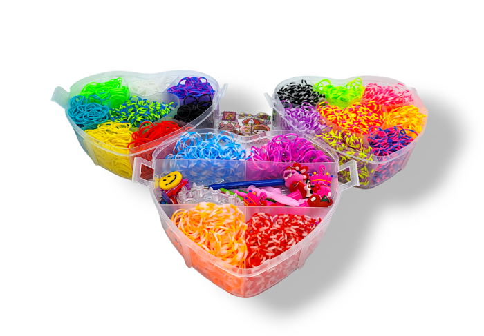 Набір резинок для плетіння Loom Bands 6500 шт. «Серце»