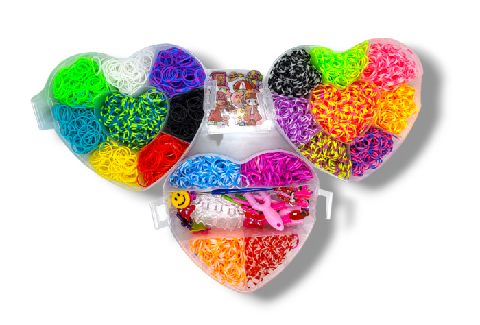 Набір резинок для плетіння Loom Bands 6500 шт. «Серце»