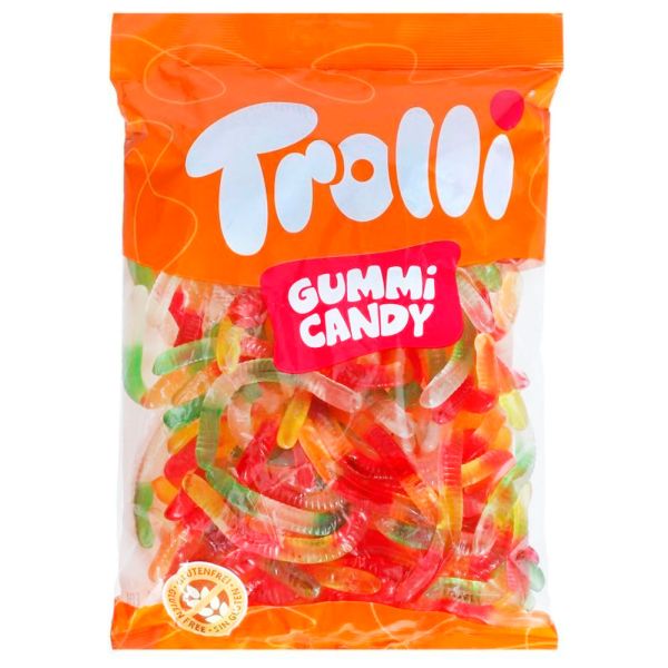 Жувальний мармелад Trolli Worms (Класичні черв’ячки) — 1 кг у фірмовому мега-пакованні